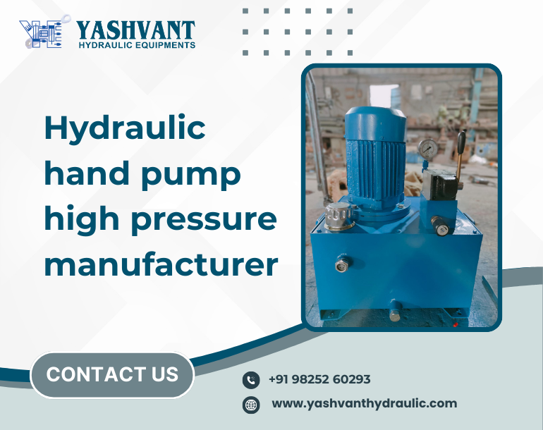 Hydraulic hand pump high pressure manufacturer