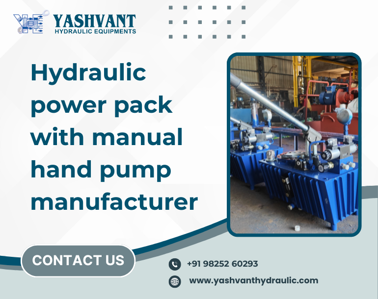 Hydraulic power pack with manual hand pump manufacturer